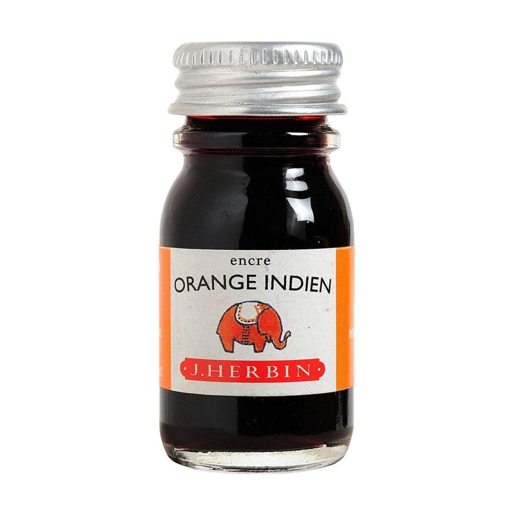 J.Herbin 10ml Fountain Pen Ink Bottle Orange Indian
